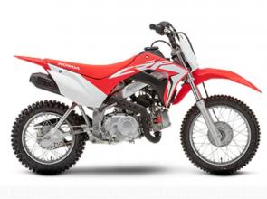 Dont even think about underestimating the Honda CRF110F. Sure, its one of our smaller off-road bikes, but its a giant in terms of features and especially Honda quality. With its competition-inspired styling and a durable, air-cooled single-cylinder engine, this is one machine they wont be able to get enough of. Fuel injection means easier starts and less pollution. The unique combination of a proven four-speed transmission and automatic clutch means riders can shift when they want, but never have to worry about stalling. A comfortably padded seat, generous suspension travel and a tough steel frame complete the package. Its a lot of bike that just happens to come in a very small package.