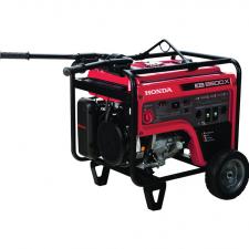 New 2017 HONDA EB6500 6500 watts, 120/240V
Provides 7,000 watts for 10 secs to start larger equipment
Honda commercial iGX engine & heavy duty frame
Full GFCI protection
OSHA worksite compliant - meets job site emission and safety requirements
Long run time - up to 10.4 hrs
120/240V selector switch
2 wheel kit & lift hook
