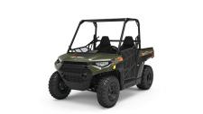 New 2019 POLARIS RANGER 150 EFI SAGE GREEN Powered by cutting-edge Ride Command technology, parents have unprecedented control over riding safety for their kids. The RANGER 150 EFI features the industry’s first connected safety features, along with a protective cage, seatbelt interlocking system, nets, safety flag and two helmets.