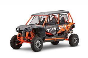 New 2020 HONDA TALON 1000X-4 FOX LIVE VALVE METALLIC GREY/METALLIC ORANGE If the whole point of a side-by-side is sharing the fun, then the new Honda Talon 1000X-4 and Talon 1000X-4 FOX Live Valve just doubled down on the best sport side-by-sides out there.