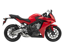 New 2015 HONDA CBR650F RED Bikes used to be arranged around how big their engines were: 250, 500, 750 or 1,000 cc. Then inflation set in, and 500s became 600s, and the 750s became 800s. Unless you were racing in a special displacement grouping, it all seemed a little silly. Didn’t we all just want a great motorcycle, regardless of some arbitrary engine size?
Well, that’s what you get with the CBR650F, and why riders find is such a joy. A truly fun ride at a great price, it’s both practical and fun—what Honda does like no one else. Its inline-four engine specifically tuned for low-to-midrange torque, delivering a powerband that’s suited for a wide range of riding styles. Weekday commuter, weekend sport riding, long trips, short hauls, solo or with a passenger—the CBR650F does it all.