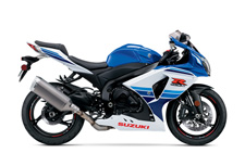 New 2016 SUZUKI GSX-R1000 COMMEMORATIVE EDITION BLUE / WHITE A pair of Commemorative Edition GSX-R1000 models celebrate the revolutionary 1985 introduction of the GSX-R750. A Blue-White model pays homage to the original GSX-R750, which featured classic blue-on-white stripes. A Red-Black model honors the Yoshimura Suzuki riders who excelled at the Suzuka 8 Hour endurance races in the 1980s. Both have an exclusive “30 Years of Performance” badge and special wheel striping to signify their limited production status.
The secret to the GSX-R1000’s legendary performance is an unrivaled combination of awesome power and precision handling. Its powerplant features cutting-edge designs like lightweight, forged pistons designed using Finite Element Method analysis, helping it provide incredible acceleration out of corners, matched by stunning top-end performance. Its chassis is designed for optimum rigidity, providing responsive steering and rock-solid stability even through wide-open sweepers.