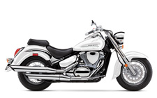 New 2016 SUZUKI BOULEVARD C50 WHITE With bold styling that includes kicked-out forks and a staggered, chromed dual-exhaust system, the Boulevard C50 turns heads wherever you ride. Its fuel-injected, 50-cubic-inch V-twin engine delivers abundant torque and is engineered for comfort. On the boulevard or the open highway, its spacious riding position and smooth suspension let you cruise comfortably all day long, with its rear suspension providing the appearance of a classic hardtail.