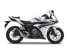 New 2016 HONDA CBR500R ABS PEARL WHITE Like the machines that made Honda famous throughout the U.S., its two-cylinder parallel-twin layout provides a wide powerband and plenty of torque, while a counterbalancer keeps things running smooth. Special touches like the CBR500R sport seating position, lower handlebars and minimal bodywork make it a great choice for someone who likes the lithe, athletic touches of a sportbike but wants something more versatile than a race replica. Available ABS on the CBR500R helps you make smoother, more controlled stops under less-than-ideal conditions.