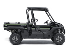 New 2017 KAWASAKI MULE PRO-FX EPS LE SUPER BLACK The 2017 MULE PRO-FX is our fastest, most powerful, three-passenger MULE side x side ever. Built on the same rugged platform as the MULE PRO-FXT, this revolutionary side x side also comes equipped with the largest cargo bed in its class. To top it off, the MULE PRO-FX is backed confidently by the Kawasaki STRONG 3-Year Limited Warranty.