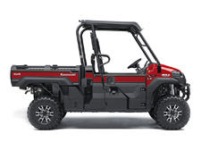 New 2017 KAWASAKI MULE PRO-FX EPS LE FIRECRACKER RED The 2017 MULE PRO-FX is our fastest, most powerful, three-passenger MULE side x side ever. Built on the same rugged platform as the MULE PRO-FXT, this revolutionary side x side also comes equipped with the largest cargo bed in its class. To top it off, the MULE PRO-FX is backed confidently by the Kawasaki STRONG 3-Year Limited Warranty.