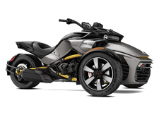 New 2017 CAN-AM SPYDER F3-S SM6 PURE MAGNESIUM METALLIC Escape in style with the Spyder F3-S model’s upgraded appearance, including machined front wheels. And when you want to turn things up a notch, the low center of gravity, higher performance shocks and Sport Mode are ready.