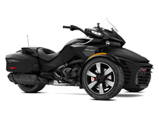 New 2017 CAN-AM SPYDER F3-T SE6 MONOLITH BLACK SATIN When it’s time for an extended Spyder F3 cruise, the F3-T is your bike. You get the added comfort of a tall windshield and smooth and quiet shocks. Then take along your stuff with integrated hard side luggage.