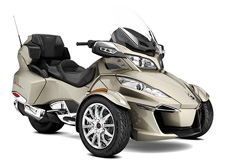 New 2017 CAN-AM SPYDER RT LIMITED CHAMPAGNE METALLIC The unrivaled touring motorcycle experience with GPS, long-distance seat and standard travel bag. The generous use of chrome adds even more style.