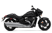 New 2017 SUZUKI BOULEVARD M90 GLASS SPARKLE BLACK The Suzuki Boulevard M90 is a muscle cruiser with sleek, yet powerful styling that includes slash-cut mufflers, a hard-tail look, and drag-style bars. The distinctively shaped headlight nacelle presents a look that’s uniquely Suzuki. Wherever you ride, the M90 offers responsive handling and an exceptionally comfortable ride, thanks to its inverted forks, smooth, single-shock rear suspension and ideally designed saddle. Its 90-cubic-inch V-twin engine with Suzuki fuel injection punches out tremendous torque and exhilarating acceleration from idle to redline.