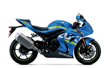 New 2017 SUZUKI GSX-R1000R METALLIC TRITON BLUE It has been three decades, with more than a million editions sold, since the GSX-R line was born. And a decade and a half has elapsed since the first GSX-R1000 transformed the open sportbike class forever. Now, the 2017 GSX-R1000R is redefining what it means to be The King of Sportbikes.
This motorcycle’s chassis forms the lightest, the most compact, the most aerodynamic and the best-handling GSX-R1000 ever. Cradled in the new aluminum frame is an all-new engine that uses an exclusive Variable Valve Timing and Ride-by-Wire throttle bodies for a wide spread of power while delivering smooth and precise throttle response
Using an Inertial Measuring Unit (IMU) the GSX-R1000R’s advanced electronics package includes selectable performance modes so the motorcycle enhances and fine tunes rider inputs. The six-axis IMU lets the GSX-R1000R recognize its position on the street or race track to help the rider achieve an extraordinary level of riding performance.
Up front, new style BREMBO T-drive brake rotors grasped by Monobloc calipers connected to the exclusive Suzuki Motion Track Anti-lock Brake system provides strong, controlled braking. The precise and smooth SHOWA Balance Free suspension keeps the sticky Bridgestone RS10 tires in touch with the road. All of this forward-looking motorcycle technology is covered in all-new, wind tunnel-developed bodywork that’s uniquely GSX-R.
The King of Sportbikes is back, bow to the King.