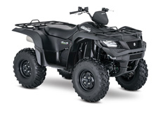 New 2017 SUZUKI KINGQUAD 500AXI POWER STEERING SPECIAL EDITION SOLID MATTE SWORD BLACK The 2017 Suzuki KingQuad 500AXi Power Steering boasts the same advanced technology as the extraordinary KingQuad 750AXi. It’s engineered to help you tackle tough trails and tougher jobs. Its innovative, electronic power steering system reduces turning effort and damps vibration to the rider. The 500AXi Power Steering power plant features a precise Suzuki fuel injection system and twin iridium spark plugs ensure easy starting, excellent throttle response, great fuel efficiency, and reduced emissions. The advanced chassis lets you float over rough obstacles with ease while still being able to haul or tow what you need to get the job done. For 2017, the 500AXi Power Steering is offered in a Special Edition finish of Solid Matte Sword Black.