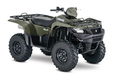 New 2017 SUZUKI KINGQUAD 750AXI POWER STEERING TERRA GREEN Taking advantage of Suzuki’s three-decades-plus experience with four-wheelers, the 2017 Suzuki KingQuad 750AXi is designed for phenomenal performance on the trail or on the job. Its fuel-injected engine features a twin-spark-plug cylinder head with iridium, projection-type spark plugs, and refined intake and exhaust cam profiles for quick starting in cold weather and smooth, strong overall performance. The KingQuad’s advanced chassis lets you float over rough obstacles with ease while still being able to haul or tow what you need to get the job done