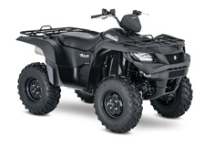 New 2017 SUZUKI KINGQUAD 750AXI SPECIAL EDITION SOLID MATTE SWORD BLACK aking advantage of Suzuki’s three-decades-plus experience with four-wheelers, the 2017 Suzuki KingQuad 750AXi is designed for phenomenal performance on the trail or on the job. Its fuel-injected engine features a twin-spark-plug cylinder head with iridium, projection-type spark plugs, and refined intake and exhaust cam profiles for quick starting in cold weather and smooth, strong overall performance. The KingQuad’s advanced chassis lets you float over rough obstacles with ease while still being able to haul or tow what you need to get the job done
