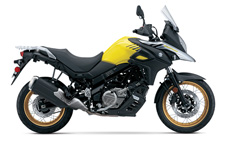 New 2017 SUZUKI V-STROM 650XT YELLOW Renowned for its versatility, reliability and value, the V-Strom 650 has attracted many riders who use it for touring, commuting, or a fun ride when the spirit moves them. It is a touchstone motorcycle balanced with a natural riding position, comfortable seat and a flexible engine character that produces stress-free riding during brief daily use or a high-mile adventure. The new 2017 V-Strom 650XT now marries the looks of the V-Strom 1000 and the prior V-Strom 650XT, unifying the V-Strom family. This new V-Strom has increased engine performance and great fuel economy while achieving world-wide emission standards. A number of other updates, including weight savings, a thinner chassis, and some adventure-ready extras has resulted in a V-Strom that is more versatile, more controllable, and more accessible to elevate its total performance so it’s simply “More V-Strom”. And that’s what a rider wants; more of a good ride.