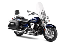 New 2017 YAMAHA V STAR 1300 TOURER GALAXY BLUE TOUR IN STYLE AND PERFORMANCE – Powerful V‑twin, sporty handling, low seat, hard bags, belt drive and quick release backrest & windshield so you can customize on the fly.