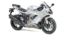 New 2017 KAWASAKI NINJA ZX-6R ABS PEARL BLIZZARD WHITE / METALLIC FLAT RAW TITANIUM WORLD SUPERSPORT CHAMPIONSHIP TECHNOLOGY COMES TO THE MIDDLEWEIGHT CLASS WITH THE NINJA ZX-6R. 636cc inline-four engine offers racetrack-ready power yet extremely flexible delivery on the street. 3-mode KTRC traction control tuned to cover a wide-range of riding situations and conditions. Showa Separate Function Fork Big Piston (SFF-BP) offers broad adjustability and progressive damping. FCC clutch with assist and slipper functions offers light clutch pull and minimizes wheel chatter caused by aggressive downshifting. Kawasaki Intelligent anti-lock Brake System (KIBS) ABS with monobloc calipers assists braking under certain conditions.