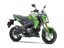 New 2017 KAWASAKI Z125 PRO CANDY LIME GREEN Small in size. Big on fun. The all-new Kawasaki Z125 PRO is a nimble streetfighter that’s designed to defy what a lightweight motorcycle can be. This easy to ride bike delivers the freedom and excitement of motorcycling for new and experienced riders alike. With radical Kawasaki “Z” styling, the Z125 PRO is your invitation to the rebellious side of fun.