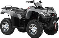 New 2017 KYMCO MXU 450I LE With serious Grand National Cross Country racing credentials, the MXU 450i LE still has enough dexterity to provide access to even the most remote locations. Pushed forward by a 443cc, liquid-cooled and fuel-injected engine developing 33 horsepower, it uses independent dual A-arm suspension mated to 5-position oil-damped shocks to achieve 10.5 inches of ground clearance. KYMCO’s CVT automatic transmission and on-demand 2WD/4WD help tame the toughest terrain. Twenty-five inch tires on aluminum alloy wheels provide a distinctive look and the MXU 450i LE comes with a standard 2-inch receiver hitch, 3000 pound winch and 1050 pound towing capacity.