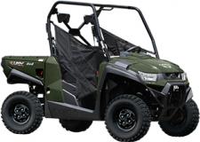 New 2017 KYMCO UXV 450I TURF Need something a little smaller for your landscape business? The UXV 450i Turf was built with you in mind. Its compact chassis is easy to maneuver into and out of the most challenging locations including the beds of most standard pickup trucks. Moreover, its special turf tires insure smooth, light and controlled stops on virtually any surface. Powered by a 443cc, liquid-cooled, fuel-injected 4-stroke, 4-valve SOHC engine mated to KYMCO’s CVT automatic transmission, the UXV 450i turf easily moves from 2WD to 4WD and its large capacity, gas-assisted tilting cargo bed makes even the toughest assignments seem routine.