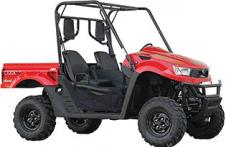 New 2017 KYMCO UXV 700I A basic, blue-collar workhorse powered by KYMCO’s potent 695cc, fuel-injected and liquid cooled 4-stroke, 4-valve SOHC engine, the UXV 700i includes all features you would expect in a KYMCO vehicle from front and rear hydraulic disc brakes to a dependable CVT automatic transmission, front and rear dual A-arm independent suspension, dual headlights and dual taillights, a 420-pound tilting cargo bed, 2-inch receiver hitch, 1200 pound towing capacity and a multi-function instrument panel with accompanying 12-volt outlet. Extras include an under-the-hood locking glove box, under seat storage and a rider training instruction DVD. Buy yours green, red or blue.