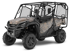 New 2017 HONDA PIONEER 1000-5 DELUXE PHANTOM CAMO When it comes to finding new, innovative ways to solve problems, Honda has always risen to the challenge. Take our family of Pioneer 1000s. These great side-by-sides got it right the first time in terms of comfort, handling, hauling, and user-friendly features, but we’ve taken the opportunity to make them even better this year. By applying a hefty dose of Honda technology, we’re giving you what we think is the best side-by-side out there—the new Pioneer 1000 Limited Edition. What makes it so special? First, the combination of Honda’s exclusive automatic Dual-Clutch Transmission (DCT), combined with our revolutionary I-4WD technology. Then we’ve added FOX QS-3 shock absorbers, and have enhanced the Pioneer 1000’s comfort and protection features.