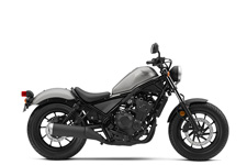 New 2017 HONDA REBEL 500 MATTE SILVER METALLIC The Rebel 500 is a true triple threat: part impressive performance, part minimalist good looks and completely fun to ride. The first thing you’ll notice is its subtle, blacked-out looks. From the compact frame to its low-slung seat, it’s just cool. Once you get on, you’ll know immediately that this bike was meant to be ridden, thanks to an impressive lean angle, and a 471cc parallel-twin engine tuned for middle and upper-rpms. Ride it stock. Trick it out. Either way, this bike just feels right.