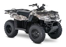 New 2018 SUZUKI KINGQUAD 400 ASI TRUE TIMBER XD3 CAMO Whether you’re working hard or getting away from it all, the 2018 Suzuki KingQuad 400ASi helps you every step of the way. The fully automatic Quadmatic transmission has two and four-wheel drive modes to handle rough trail conditions while completing even the most demanding chores. Along with exceptional engine performance across the powerband, its high-performance iridium spark plug and Pulsed-secondary AIR-injection (PAIR) system helps provide outstanding fuel efficiency, and clean emissions.
For the true outdoor enthusiasts, the 400ASi is offered in True Timber camouflage to help you blend in when you don’t want to be seen.