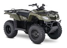 New 2018 SUZUKI KINGQUAD 400 ASI GREEN Whether you’re working hard or getting away from it all, the 2018 Suzuki KingQuad 400ASi helps you every step of the way. The fully automatic Quadmatic transmission has two and four-wheel drive modes to handle rough trail conditions while completing even the most demanding chores. Along with exceptional engine performance across the powerband, its high-performance iridium spark plug and Pulsed-secondary AIR-injection (PAIR) system helps provide outstanding fuel efficiency, and clean emissions.