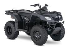New 2018 SUZUKI KINGQUAD 400 ASI SPECIAL EDITION MATTE BLACK Whether you’re working hard or getting away from it all, the 2018 Suzuki KingQuad 400ASi helps you every step of the way. The fully automatic Quadmatic transmission has two and four-wheel drive modes to handle rough trail conditions while completing even the most demanding chores. Along with exceptional engine performance across the powerband, its high-performance iridium spark plug and Pulsed-secondary AIR-injection (PAIR) system helps provide outstanding fuel efficiency, and clean emissions.
For 2018, the KingQuad 400ASi is available in a Special Edition finish of Solid Matte Sword Black.