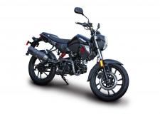 New 2018 KYMCO K-PIPE 125 BLACK KYMCO does the 125cc mini-motorcycle class differently with the the totally Kool K-Pipe 125, rolling on 17-inch wheels for added stability and feel. The K-Pipe is priced so low that you can buy it by accident; “I’ll take an oil filter, four quarts of oil, a can of brake cleaner, a candy bar, and, yeah, toss in one of those K-Pipes.” Carbureted but clean running, the K-Pipe’s other features include both push-button and kick-start, and a semi-automatic transmission for clutches starts. It also has a digital dash with mph, gear indicator, and fuel level. Available in Red, Pearly White, Black. Watch for racing programs nationwide with various sanctioning bodies.
This item may not be available immediately in dealer stock. Some items may need to be ordered. See terms for details. 11187