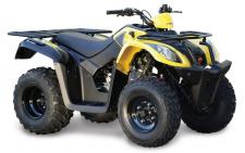 New 2018 KYMCO MXU 150X The KYMCO MXU 150X is an ATV of utility ability with a heart of fun, in a small package of high value for ‘round-the-farm jobs or fun runs on trails. The smallest in KYMCO’s line of “MXU” utility ATVs, the MXU 150X is ANSI/SVIA Rated Y-12 (For riders 12-years old or over.), and equipped with an easy-to-operate automatic CVT transmission with F-N-R drive selector. The MXU 150X is the perfect ATV for the beginner rider developing his or her off road riding skills, with its air-cooled, 149cc, carbureted, 4-stroke, engine, chain-drive 2WD utility quad. Features include dual A-arm front suspension, swingarm rear suspension, preload adjustable shocks, and drum front and a single-disc rear brakes. Available in Blue, Tan, Yellow or Green. All ATV riders should take a training course and read their owner’s manual thoroughly. MXU 150X riders younger than 16 years of age must be supervised by an adult.
This item may not be available immediately in dealer stock. Some items may need to be ordered. See terms for details. 11192
