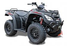 New 2018 KYMCO MXU 450I PRIME The MXU 450i LE Prime is loaded with full-sized features: black aluminum Alloy 12” wheels; factory-installed winch; and Kaiffa Shocks. Packed with enough power and handling for any farm, field or forest, its 443cc engine peaks at 33 horsepower, driving an Automatic CVT transmission with H-L-N-R and on-demand 2WD/4WD drive modes. The MXU 450i LE Prime also features a handlebar differential lock, independent dual A-arm suspension, and Kaiffa shocks. It has Saluda River-crossing ground clearance of 10.5-inches, and hydraulic dual-disc front and single-disc rear brakes . Other features: dual front and rear lights; 12v accessory outlet; under seat storage; front and rear racks; two-inch receiver hitch for towing 1,050-lbs.. Available in Matte Black. (ANSI/SVIA Rated Adult – The MXU 450i LE is recommended for riders 16-years of age and older. KYMCO recommends that all ATV riders take a training course and read their owner’s manual thoroughly.)
This item may not be available immediately in dealer stock. Some items may need to be ordered. See terms for details. 11197