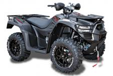 New 2018 KYMCO MXU 700I PRIME The optioned-out and ready to ride MXU 700i LE Prime tops the ATV field with its black aluminum 14” alloy wheels, 26” tires, factory-installed 3,000lb. winch, EPS, Elka Shocks Stage 1, brush guards, and hand guards. Based on KYMCO’s championship-winning MXU 700i LE, the Prime is built on KYMCO’s high-powered 695cc, fuel-injected, liquid-cooled, 4-stroke, 4-valve, engine. The MXU 700i LE Prime also features push-button, on-demand, 2WD/4WD, driven by KYMCO’s automatic CVT transmission with H-L-N-R-P drive modes. Dual A-arm suspension at each corner, with stopping power provided by dual-disc front brakes and a shaft-mounted rear disc brake, for sure-footed control over any terrain. The chassis has high ground clearance of 10.4-inches to please the adventurer from rocks to ruts. KYMCO’s active Engine Braking accentuates control, and the MXU 700i Prime comes outfitted with left and right locking topside fender storage, right-rear under-fender storage, a 12v accessory outlet. Available in Matte Black.
This item may not be available immediately in dealer stock. Some items may need to be ordered. See terms for details. 11202
