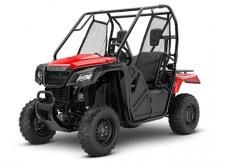 New 2018 HONDA PIONEER 500 RED 2018 HONDA PIONEER 500 RED
Even though the Pioneer 500 is trim in size, it’s still a giant in terms of what it can accomplish. The powerful 500-class engine delivers plenty of low-rpm torque and a wide powerband to accomplish the job, big or small. Got something to tow? The Pioneer 500 can handle a 1000-pound towing load, and the rear rack can hold 450 pounds. Plus, the automatic five-speed electric-shift transmission has a manual mode with paddle shifters so you can choose to let it shift automatically, or switch over into MT mode—even on the fly.
The Pioneer 500 is equipped with Independent Rear Suspension with dual-rate springs. This, combined with an open front differential and a locked rear axle gives you precise handling, plenty of power to both rear wheels full time, and a smooth ride for all-day comfort.
246908