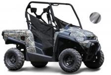New 2018 KYMCO UXV 450I CAMO Built tough for trails, and rough for ranges, the compact KYMCO UXV 450i Camo is powered by a 443cc compact engine with EFI, that’s tuned for performance. The UXV 450i’s virtue is versatility, with its compact chassis that rolls right into most full-sized pickup trucks. The KYMCO UXV 450i’s cab features a bench seat and tilt steering wheel for easy access in and out of the vehicle. A 440-lb. capacity gas-assist dump bed with built–in tailgate storage is out back. Its outstanding ground clearance and class-leading front and rear independent suspension provide smooth, sure-footed handling on rough and rugged terrain, complemented by 2WD to 4WD with differential lock. Built for rugged play and tough work, the UXV 450i is an outstanding value for its features and quality. Available in True Timber Camo.
This item may not be available immediately in dealer stock. Some items may need to be ordered. See terms for details. 11205