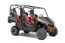 New 2018 YAMAHA WOLVERINE X4 SE MATTE CARBON Real World Tech
Yamaha’s advantages in the side-by-side industry are easily seen in the technology that comes standard with every Wolverine X4™ SE: Yamaha’s driver-centric On-Command 4WD, ultra-reliable Ultramatic CVT and industry-leading, speed-sensitive Electric Power Steering.
Advanced Suspension System
Plush, well-damped suspension perfectly balances comfort with chassis control and bump absorption. Advanced rear self-leveling shocks automatically adjust for changes in vehicle and passenger loads to ensure ideal chassis performance with every ride.
New 847cc Twin-Cylinder Powerplant
Featuring drive-by-wire throttle, a 270-degree crankshaft design and lightweight internals, the Wolverine X4 SE shares performance technology with Yamaha’s class-leading sportbikes, for thrilling power on every ride.
Room for Four
With high-back seats and plenty of legroom, the Wolverine X4 SE offers comfortable, secure seating for four full-sized adults. The second row is raised for excellent visibility, with comfortable handholds and three-point seatbelts for each seat.
Versatility Unequaled
The Wolverine X4 SE offers a balance of work-ready functionality, refined comfort and trail-proven capability that confirming Yamaha is the ultimate outdoor adventure partner.