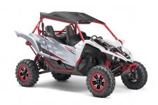 New 2018 YAMAHA YXZ1000R EPS SS SE PEARL WHITE All-New Yamaha Sport Shift 5-Speed Sequential Shift Transmission
Yamaha breaks new ground with Yamaha Sport Shift, a sequential 5-speed manual transmission featuring Yamaha Chip Controlled Shift (YCC-S) technology. This system combines the power, durability and efficiency of a traditional manual transmission with an advanced automatic clutch system that replaces the foot-operated clutch pedal with sporty paddle shifters mounted to the steering column. Plus, a Launch System provides for thrilling take-offs.
Unmatched Side-by-Side Performance
The YXZ1000R SS SE is proof that Yamaha is the leader in powersports performance. Featuring a 998cc inline triple engine mated to an all-new Sport Shift 5-speed sequential shift gearbox with On-Command® 4WD, massive industry-first FOX® Racing X2 shocks front and rear, and styling the competition can’t touch, the YXZ® is in a class by itself—the only true pure sport side-by-side ever developed.
Stunning 998cc Three-Cylinder Engine
Featuring a compact DOHC twelve-valve cylinder head, an aggressive 11.3:1 compression ratio and high-tech dry-sump lubrication, the YXZ1000R SS SE engine offers jaw-dropping power, fantastic midrange torque and a thrilling 10,500 rpm redline. Built for the pure sport side-by-side enthusiast, there’s nothing else like it.
All-New Terrain Conquering, Industry-Exclusive FOX® Podium X2 Shocks
Huge piggyback twin-wall FOX® 2.5 Podium X2 Shocks bring a whole new level of adjustability by giving you high- and low-speed compression damping adjustments, as well as high- and low-speed rebound, all conveniently mounted to the top of the shock body. All shocks also feature dual springs with crossover adjustment—providing 16.2 inches front and 17.0 inches rear travel.
Ergonomics Built for Performance
The YXZ1000R SS SE cab features plush, high-back seats with extra lateral support and outside shoulder bolsters, and the cockpit is built to provide a balance of driving confidence with comfort. Shaped floorboards provide generous legroom while still giving a planted feel during aggressive driving, and both the driver’s seat and steering wheel are adjustable to ensure a perfect fit.