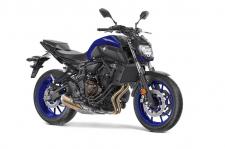 New 2018 YAMAHA MT-07 TEAM YAMAHA BLUE
Compact,Torque-Rich Engine
The MT-07 features a compact 689cc liquid-cooled, inline twin cylinder, DOHC engine that is light, slim, and thrilling to ride. This 270-degree, crossplane crankshaft concept engine provides a unique power character, combining outstanding low- to mid-range torque with strong high-rpm pulling power.
New MT Family Styling
The MT-07 features a refined new style to match the rest of the MT family, including an angular new headlight, more aggressive intake scoops, a sleeker fuel tank cover, and a new layered tail design featuring a more compact LED taillight.
Compact Frame Design
A lightweight, high-strength steel frame provides an optimized rigidity balance for nimble, agile handling. The engine is a stressed member of the chassis, with a light, compact main frame design and a total wet weight of only 403 lb.
Sporty, Responsive Chassis
Updated suspension tuning and overall chassis dimensions are all set to work with the qualities of the compact twin-cylinder engine to achieve a sporty, light and neutral handling character.
Advanced Instruments
The compact full-LCD instrument panel includes a digital bar-type tachometer display with gear position indicator, digital speedometer, odometer, dual trip meters, fuel gauge, fuel reserve trip meter, clock, instant and average fuel consumption and a range of warning and indicator lights.