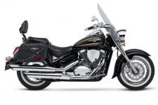 New 2018 SUZUKI BOULEVARD C50T Ready for a highway run? With the Suzuki Boulevard C50T you’ll find yourself equally at home on the boulevard or the interstate. Its fuel-injected, 50-cubic-inch V-twin engine delivers abundant torque and is engineered for comfort. Its bold styling stands out in a crowd, while a long list of features make it ideal for comfortable long-distance cruising. Tour-ready features include a spacious riding position, aerodynamic windshield, custom-made leather-look saddlebags with studs, dual seats with studs, and a studded backrest designed for passenger comfort.