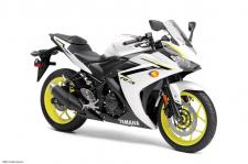 New 2018 YAMAHA YZF-R3 ABS VIVID WHITE
Potent Twin-Cylinder Powerplant
Large 321cc twin-cylinder engine offers excellent performance whether navigating cross-town traffic, hitting the twisties, or on the racetrack.
Striking Yamaha R-Series Styling
Yamaha supersport-inspired styling with a full fairing in a chassis that makes it perfect for first time rider—or experienced riders who prefer a lightweight, nimble machine. And three beautiful coloring options are available which means there is a color choice that is right for you.
Advanced Engine Design
Forged pistons—just like the R1 and R6—are very lightweight while providing exceptional strength. And innovative Yamaha features like the offset cylinders reduce friction for more power.
Balanced Sportbike Ergonomics
The YZF-R3 features clip-on handlebars and a riding position that provides a great balance of comfort and sporty riding position.
Compact, Confident Rider Seating
With a flat seat design and a seat height of only 30.7 inches on the YZF-R3, it’s easy to get both feet firmly on the ground and inspire confidence, especially for beginner riders.
Potent Brakes
Modern disc brakes front and rear provide strong, controllable braking power. The YZF-R3 ABS model also features an antilock braking system to boost rider confidence and prevent wheel lock-ups in reduced-traction conditions.