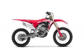 New 2019 HONDA CRF250R The 250 motocross class just might be the most competitive in all of racing. If you give an inch on the track, there are 20 or 30 other guys waiting to eat your lunch and use you for traction. First lesson: Winning starts with the holeshot, and getting the holeshot is where Honda’s CRF250R excels. We gave it an all-new DOHC engine last year, and this year we’ve continued with upgrades and refinements. Lesson number two: Hold on to the lead once you’ve got it. On a 250 this can be tough, especially in the slower corners. No problem on a 2019 CRF250R—we’ve made specific improvements in power delivery to give you that critical edge in the tight stuff.
