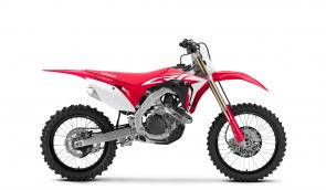 New 2019 HONDA CRF450R For 2019, we’ve taken this awesome open-classer and made it even better. How? For starters, it’s even lighter. Then there’s an all-new chassis and swingarm, designed to work together for increased traction and cornering. The engine features longer head pipes for better throttle response and top-end pull. New fuel-injection settings spray twice per cycle to better atomize the fuel. And for the first time ever, there’s a special launch-control setting, so it’s easier than ever to grab the holeshot and hang on to your lead. What else is new? Plenty. The 2019 CRF450R—better than ever.