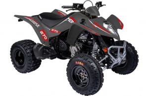 New 2020 KYMCO MONGOOSE 270 EURO MATTE BLACK METALLIC This sporty model is a dream for the young rider transitioning into full independence. Featuring Maxxis Razr tires for extra traction and an anti-theft lock for the steering, from the Euro Series, to protect the vehicle.