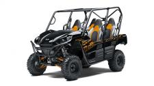 New 2020 KAWASAKI TERYX4 SUPER BLACK With the perfect combination of rugged sport performance and capability, these vehicles are made to conquer the outdoors with up to four passengers on-board.