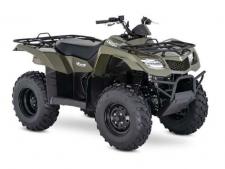 New 2017 SUZUKI KINGQUAD 400ASI TERRA GREEN Whether you’re working hard or getting away from it all, the 2017 Suzuki KingQuad 400ASi helps you every step of the way. The fully automatic Quadmatic transmission has two and four-wheel drive modes to handle rough trail conditions while completing even the most demanding chores. Along with exceptional engine performance across the powerband, its high-performance iridium spark plug and Pulsed-secondary AIR-injection (PAIR) system helps provide outstanding fuel efficiency, and clean emissions.