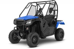 New 2020 HONDA PIONEER 500 METALLIC BLUE (SXS500M2) The first secret of getting away from it all is to go where most people cant. Thats where a Honda Pioneer side-by-side comes in. The second secret? To go where other side-by-sides cant. And thats where the Pioneer 500 truly rocks.