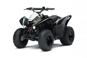 Get the kids outdoors and ready to ride on the KFX®90 ATV line with proportionate power and size thats perfect for riders ages 12 and older. KFX90 ATVs let kids take on tougher tracks and bigger adventures with an 89cc engine, while parental controls allow you to regulate their progress.
