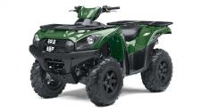 New 2018 KAWASAKI BRUTE FORCE 750 4X4I TIMBERLINE GREEN THE BRUTE FORCE 750 4X4I ATV OFFERS SERIOUS BIG-BORE POWER AND CAPABILITY. THE LEGENDARY 749cc V-TWIN ENGINE BLASTS UP HILLY TRAILS, AND THROUGH MUD AND SAND WITH EASE. THE INDEPENDENT SUSPENSION SMOOTHES OUT EVEN THE ROUGHEST OF TERRAIN.
749cc liquid-cooled, 90-degree V-twin, DFI® 4-stroke w/ electric start
Continuously Variable Transmission (CVT) w/ HI/LO range and reverse
Selectable 4WD with variable front differential control
Double wishbone (6.7 inch) front and fully independent (7.5 inch) rear suspension
Front disc brakes and rear sealed, oil-bathed, multi-disc brake
Generous 1,250-lbs. towing capacity and convenient front and rear cargo rack