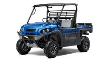 New 2019 KAWASAKI MULE PRO FXR CANDY PLASMA BLUE The “play” side of the Kawasaki MULE PRO Series just got stronger with the MULE PRO-FXR side x side. Its compact shape stands out amongst the Kawasaki side x sides with a premium appearance, painted finish and aggressive styling. The MULE PRO-FXR is a true boss vehicle.